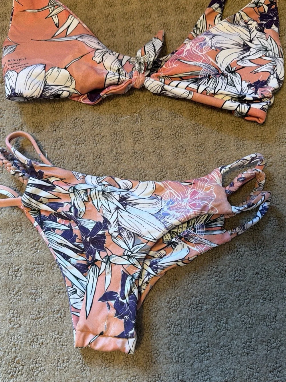 Midori Floral Tie-Front Bikini Set